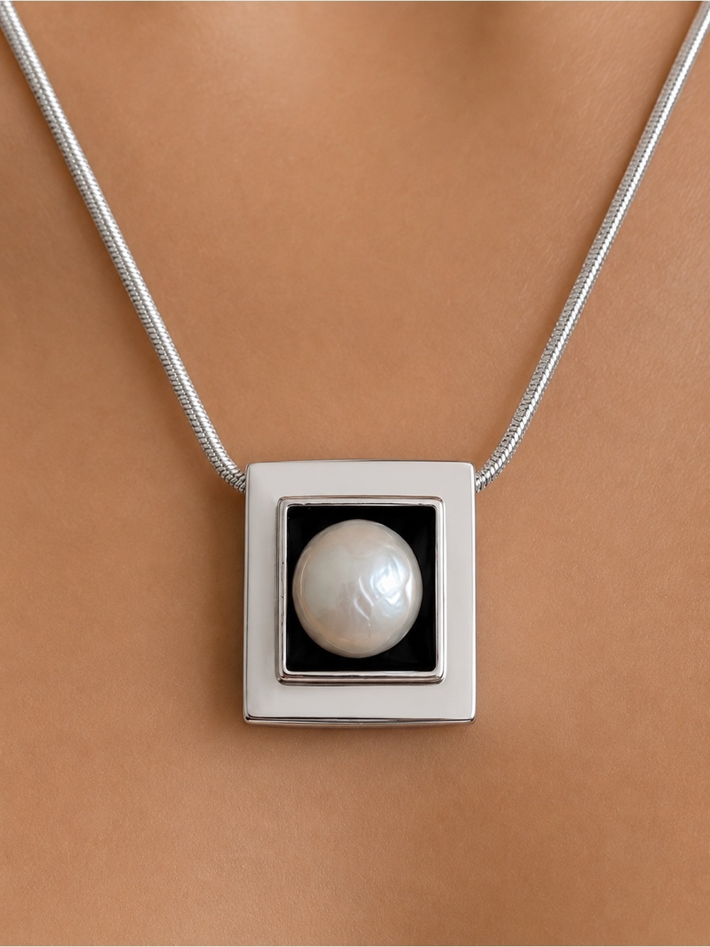 Navratil Designer Sterling Silver 925 Pearl Necklace Pendant